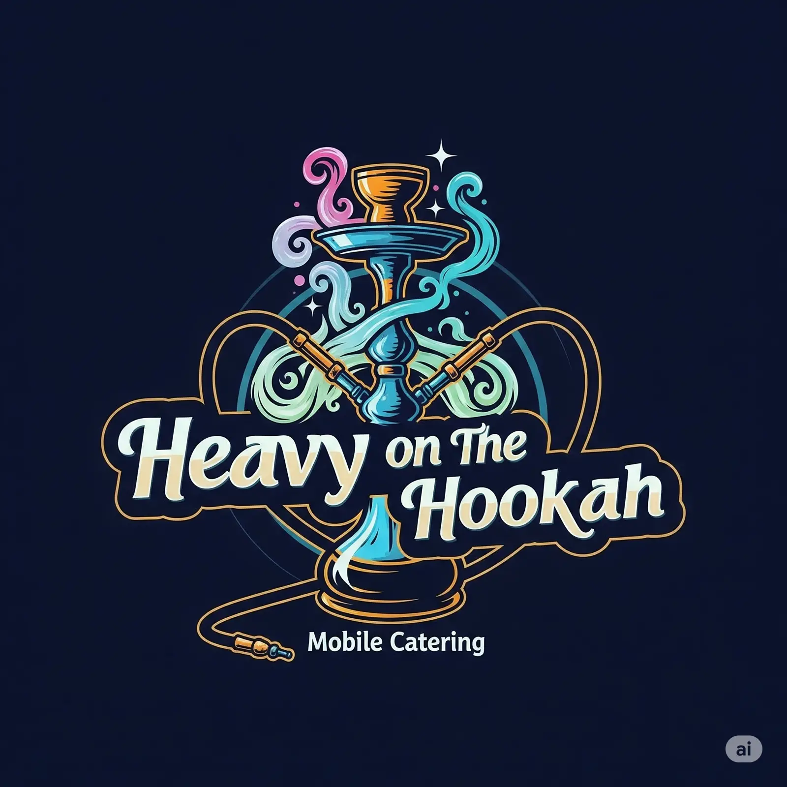 Hookah setup glowing at a Houston evening event